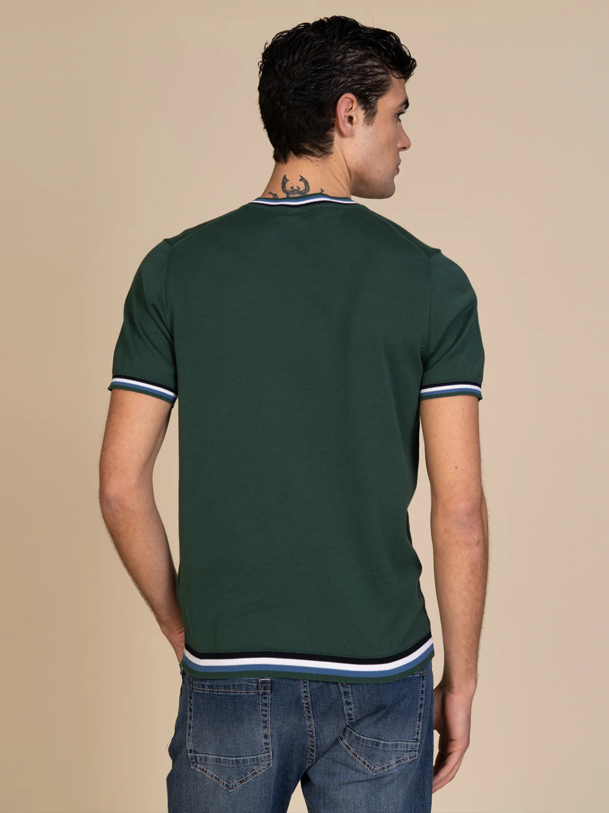 Maglia girocollo bande colori - Image 12