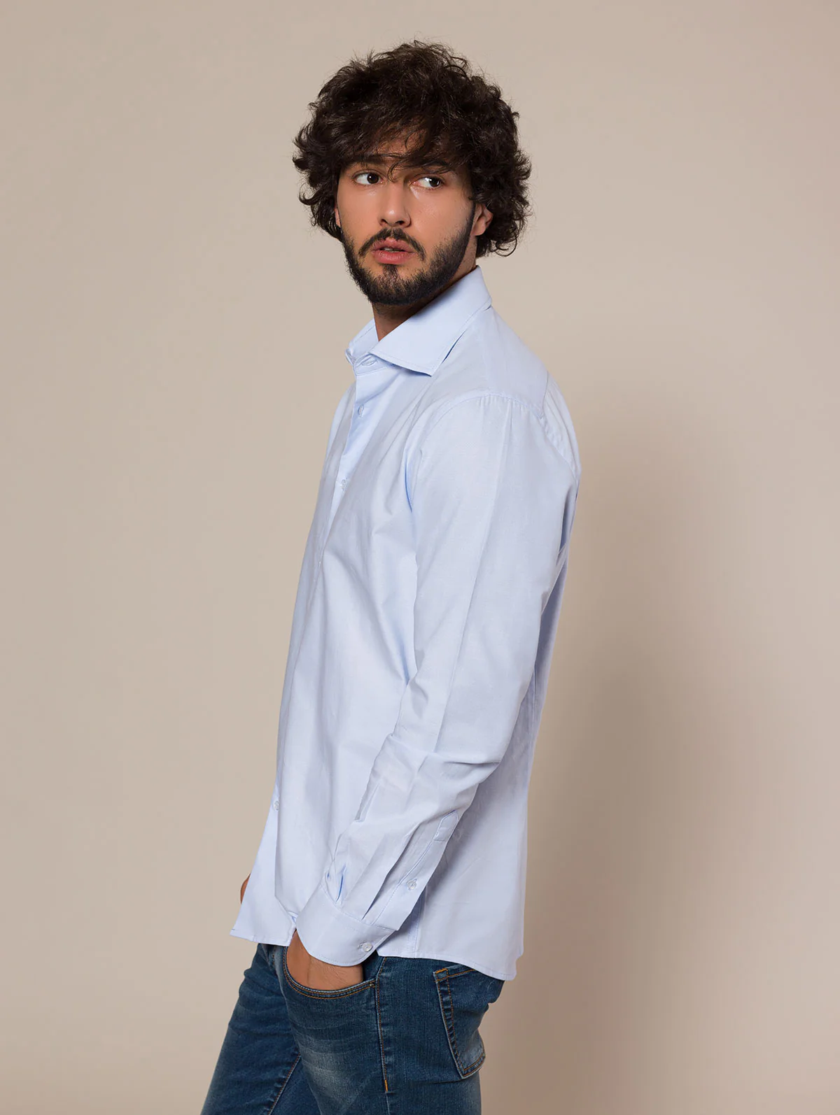 Camicia in cotone tinta unita - Image 10