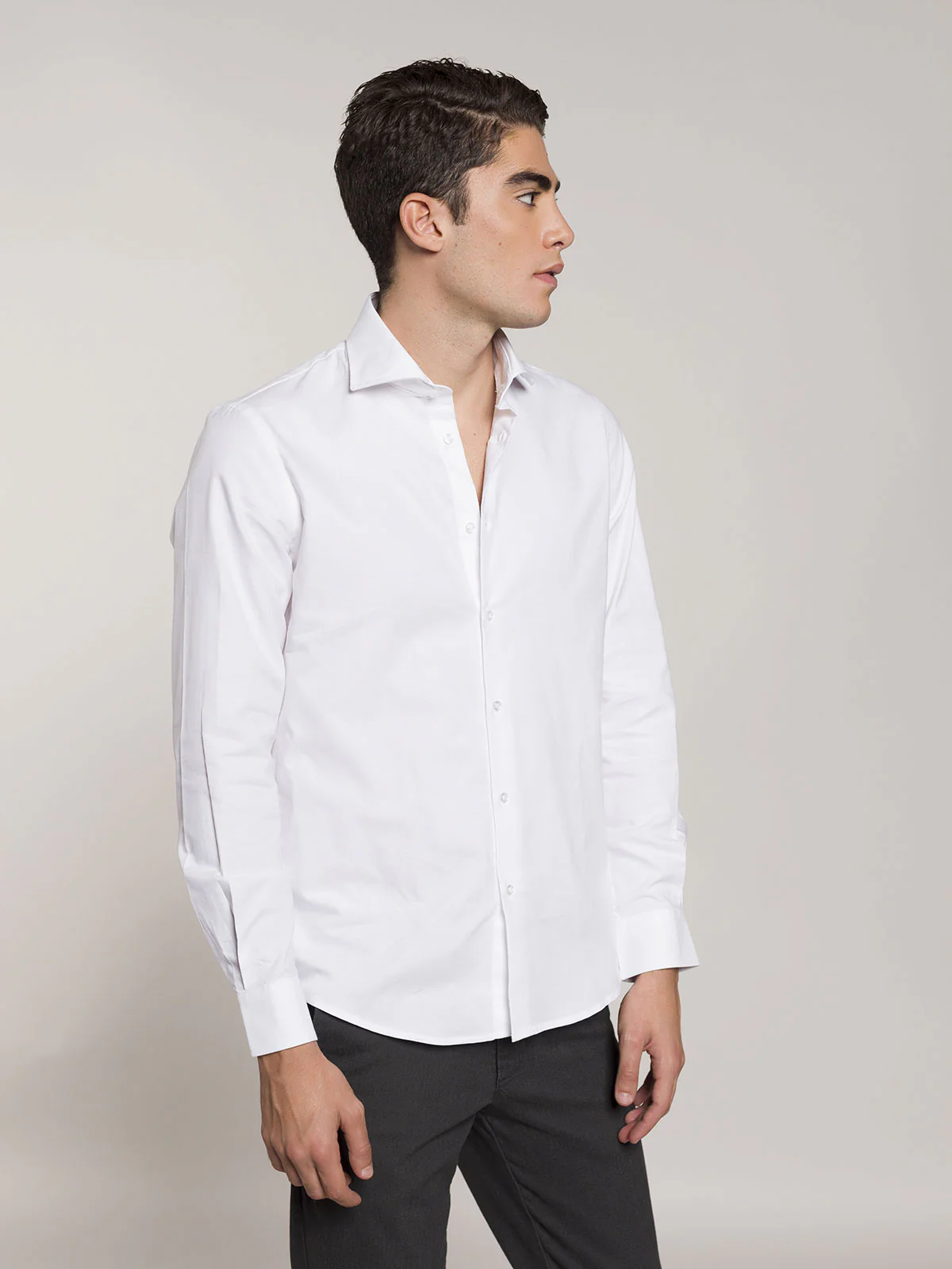 Camicia in cotone tinta unita - Image 4