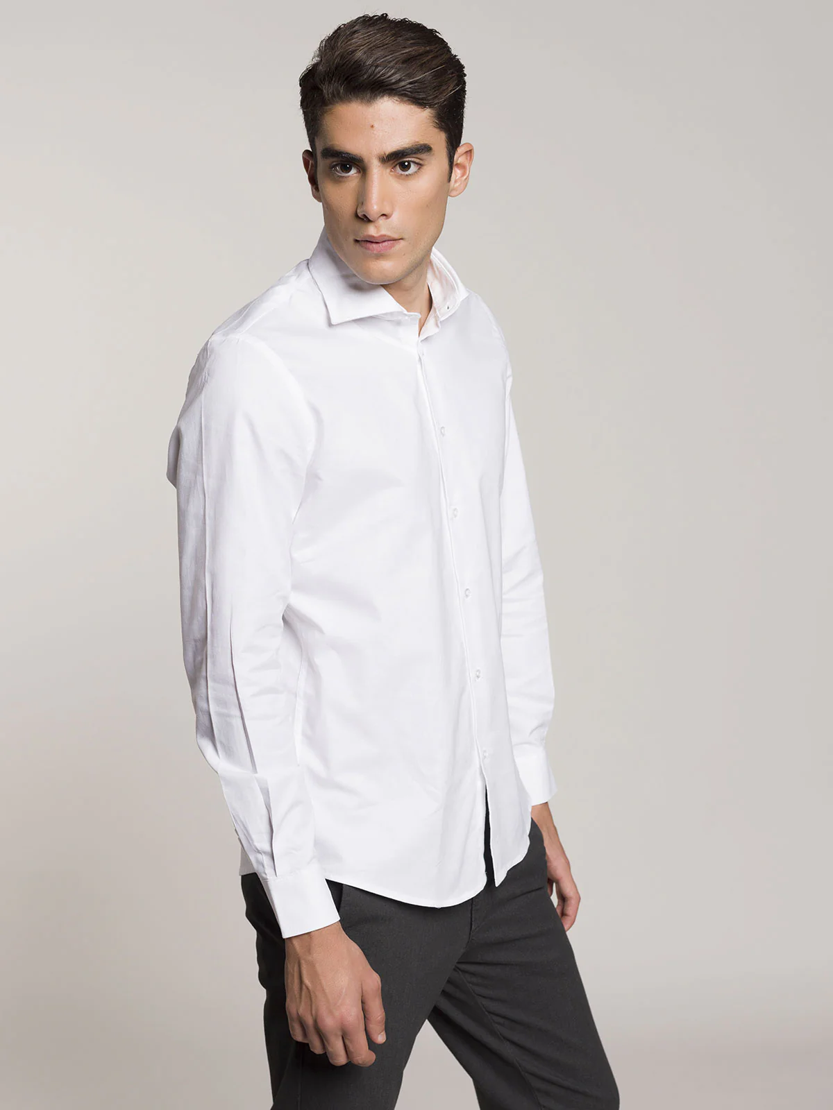 Camicia in cotone tinta unita - Image 6