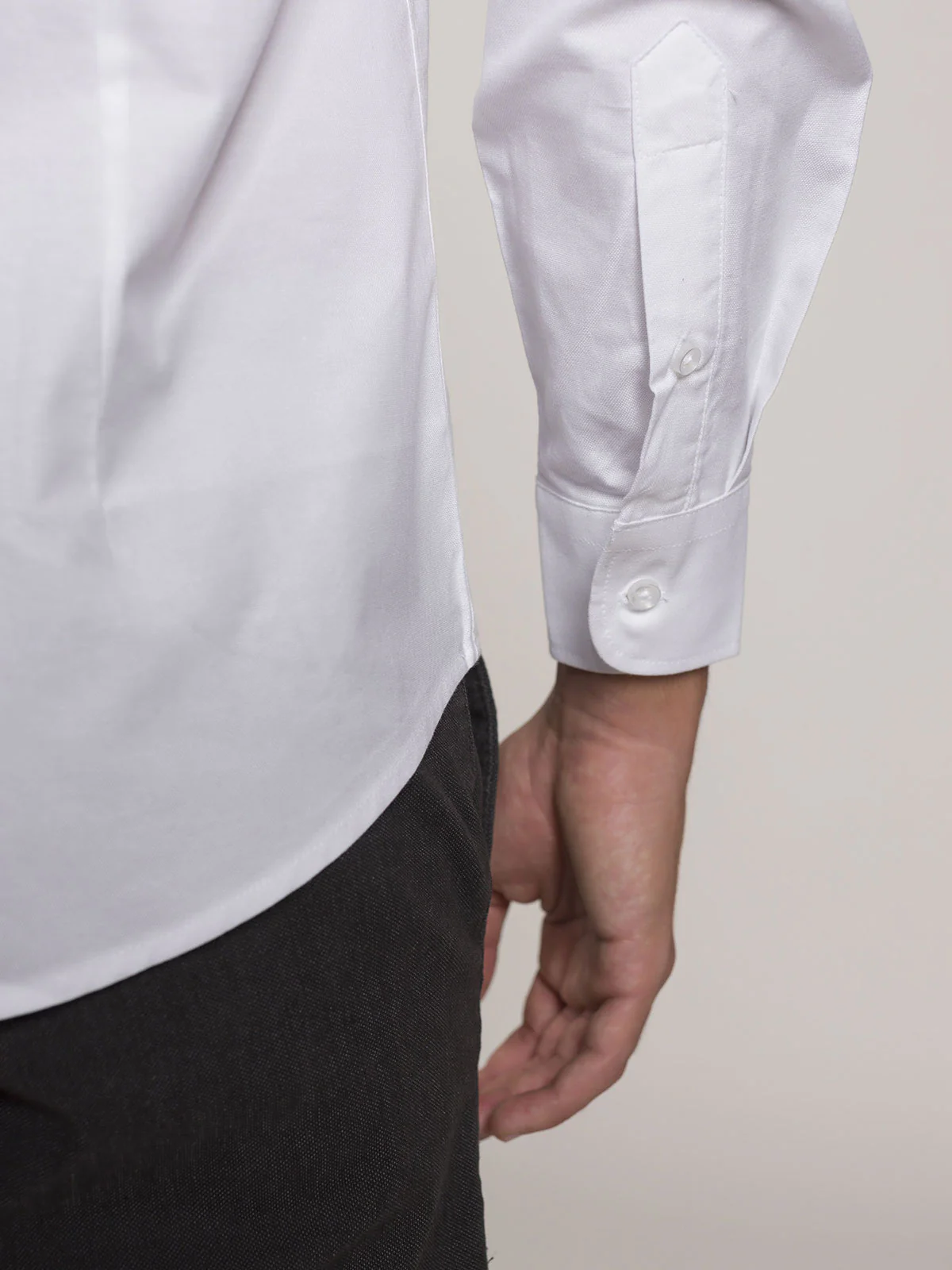 Camicia in cotone tinta unita - Image 7