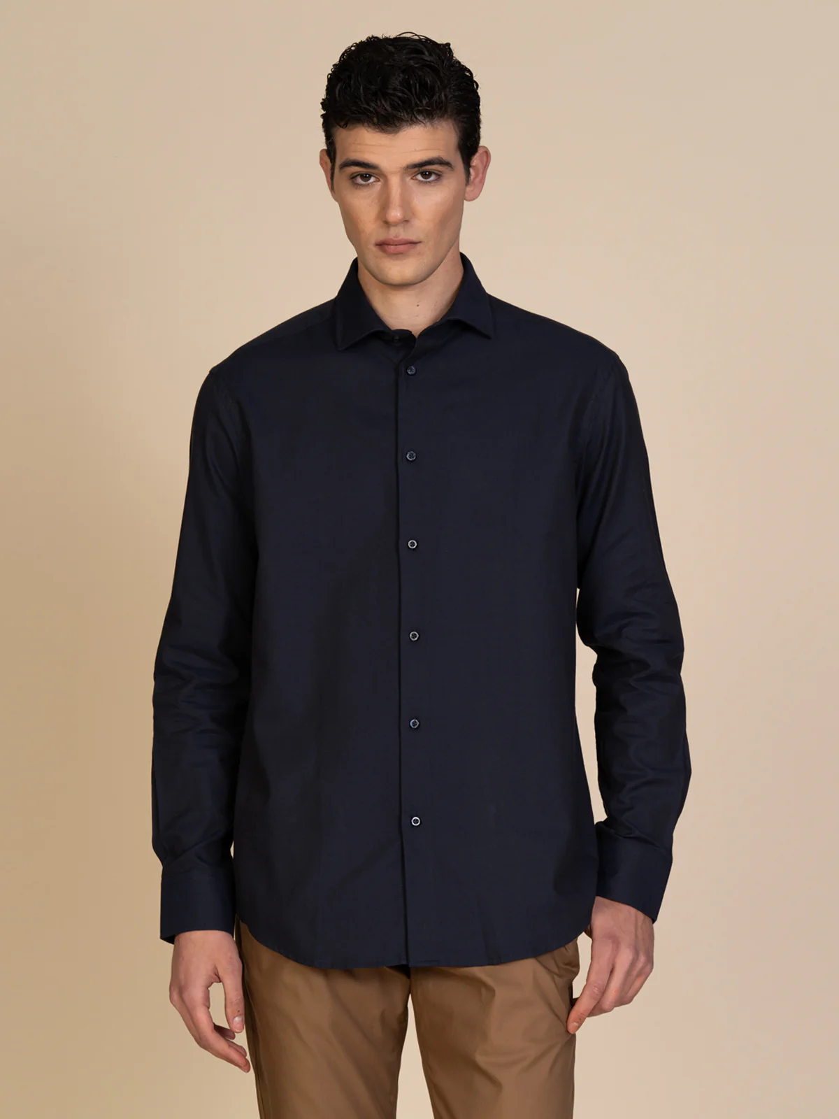 Camicia collo classico tessuto armaturato - Image 11