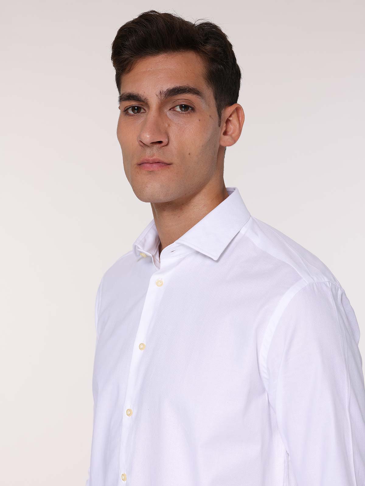 Camicia collo classico tessuto armaturato - Image 4
