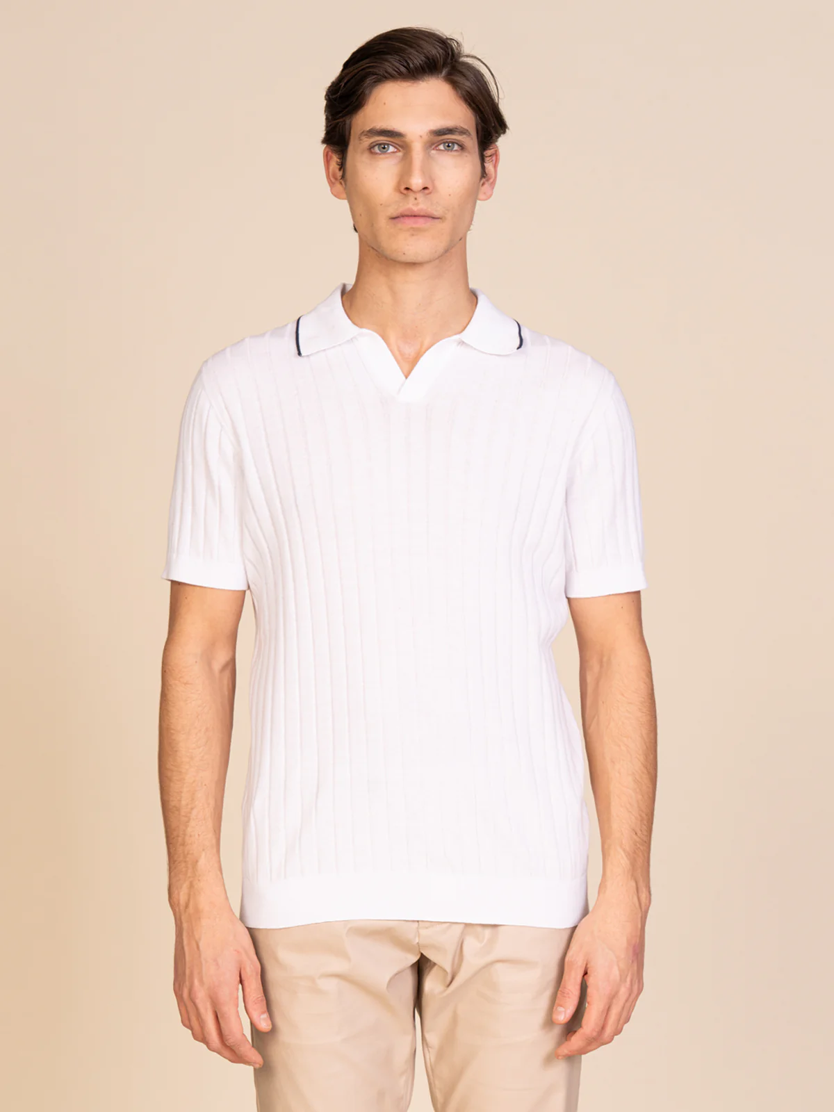 Polo maglia con lavorazione righe - Image 6