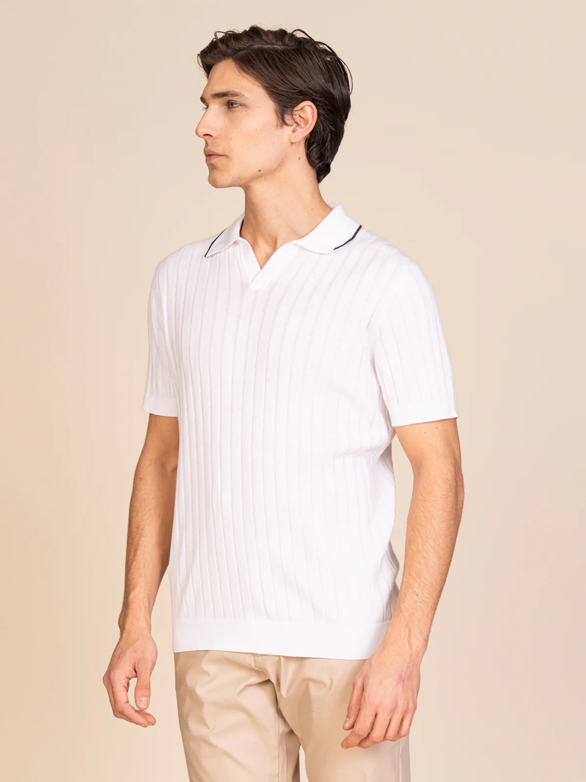 Polo maglia con lavorazione righe - Image 7