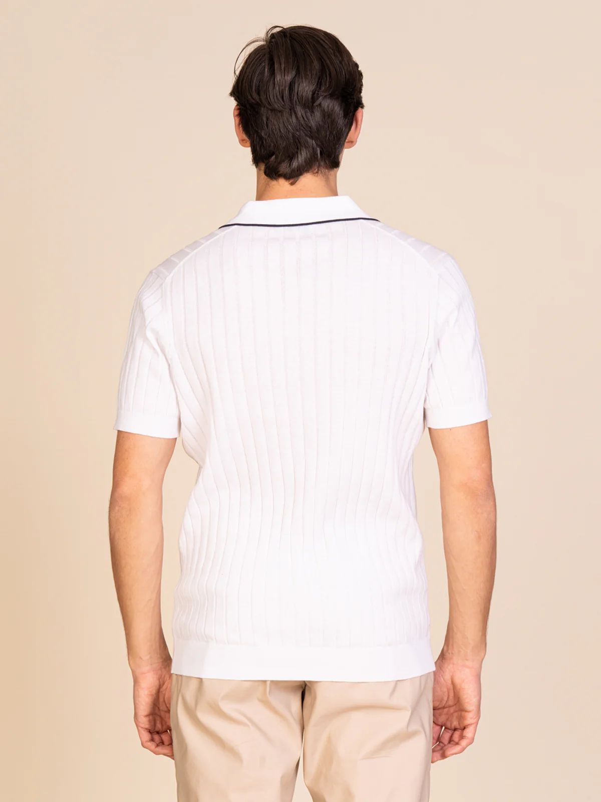 Polo maglia con lavorazione righe - Image 9