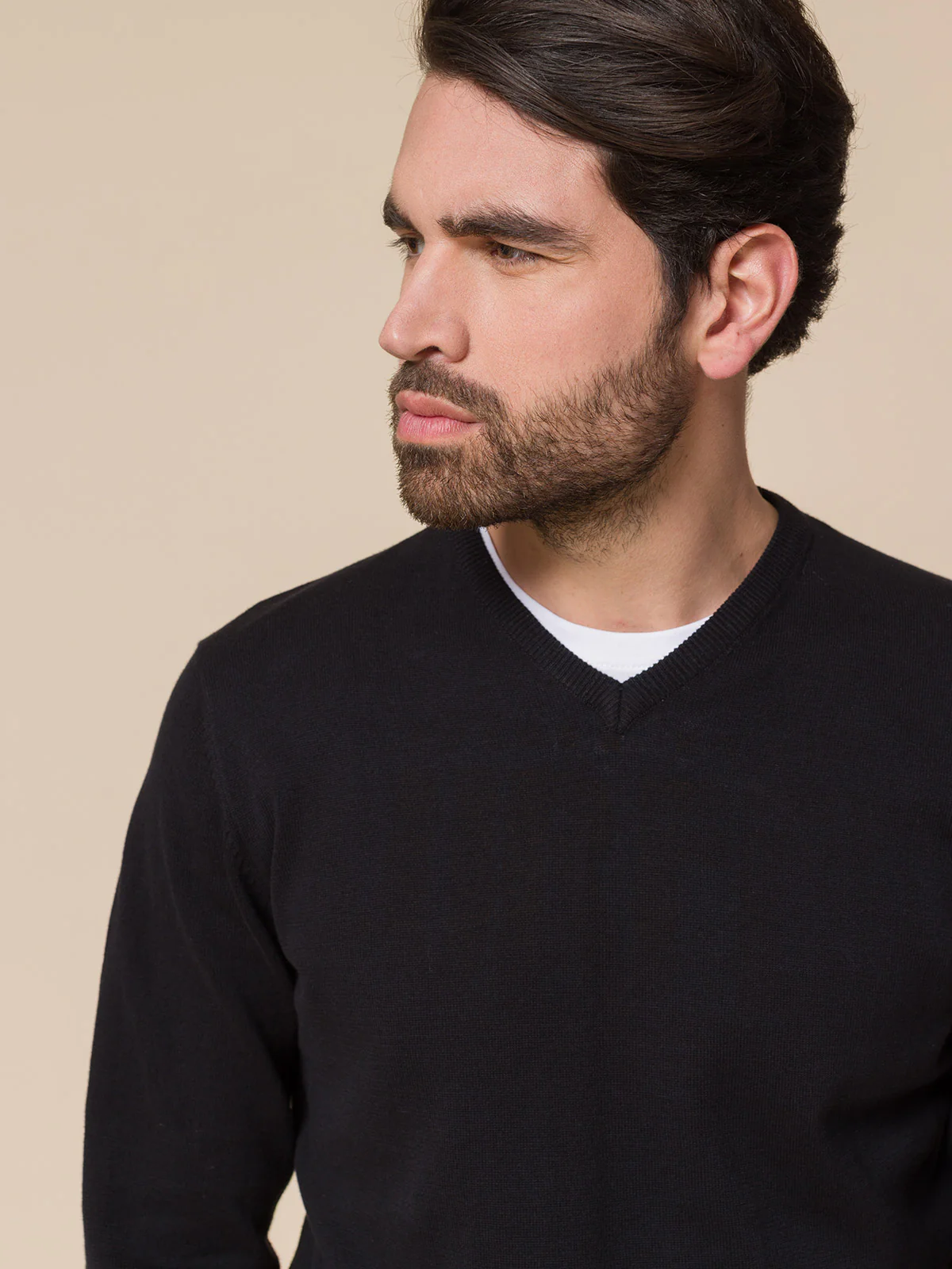 Maglia basic collo a V - Image 9